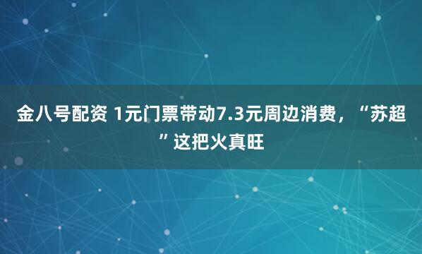 金八号配资 1元门票带动7.3元周边消费，“苏超”这把火真旺