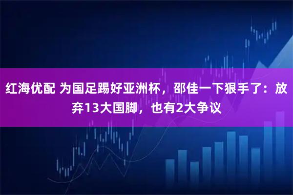 红海优配 为国足踢好亚洲杯，邵佳一下狠手了：放弃13大国脚，也有2大争议