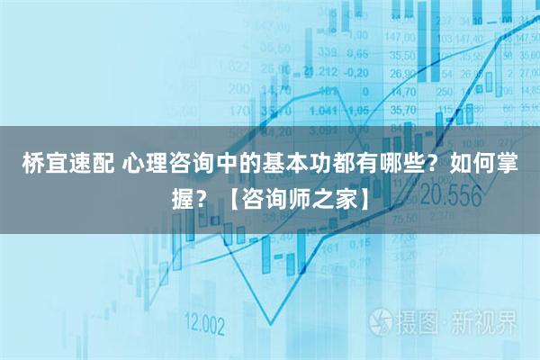 桥宜速配 心理咨询中的基本功都有哪些？如何掌握？【咨询师之家】